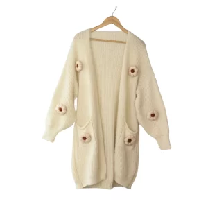 Cardigan comprido com apliques personalizáveis 2
